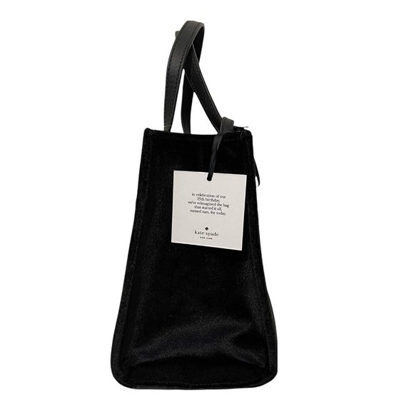 Kate Spade Thompson Street Black Velvet Sam Satchel Handbag NWT! - Picture 7 of 11